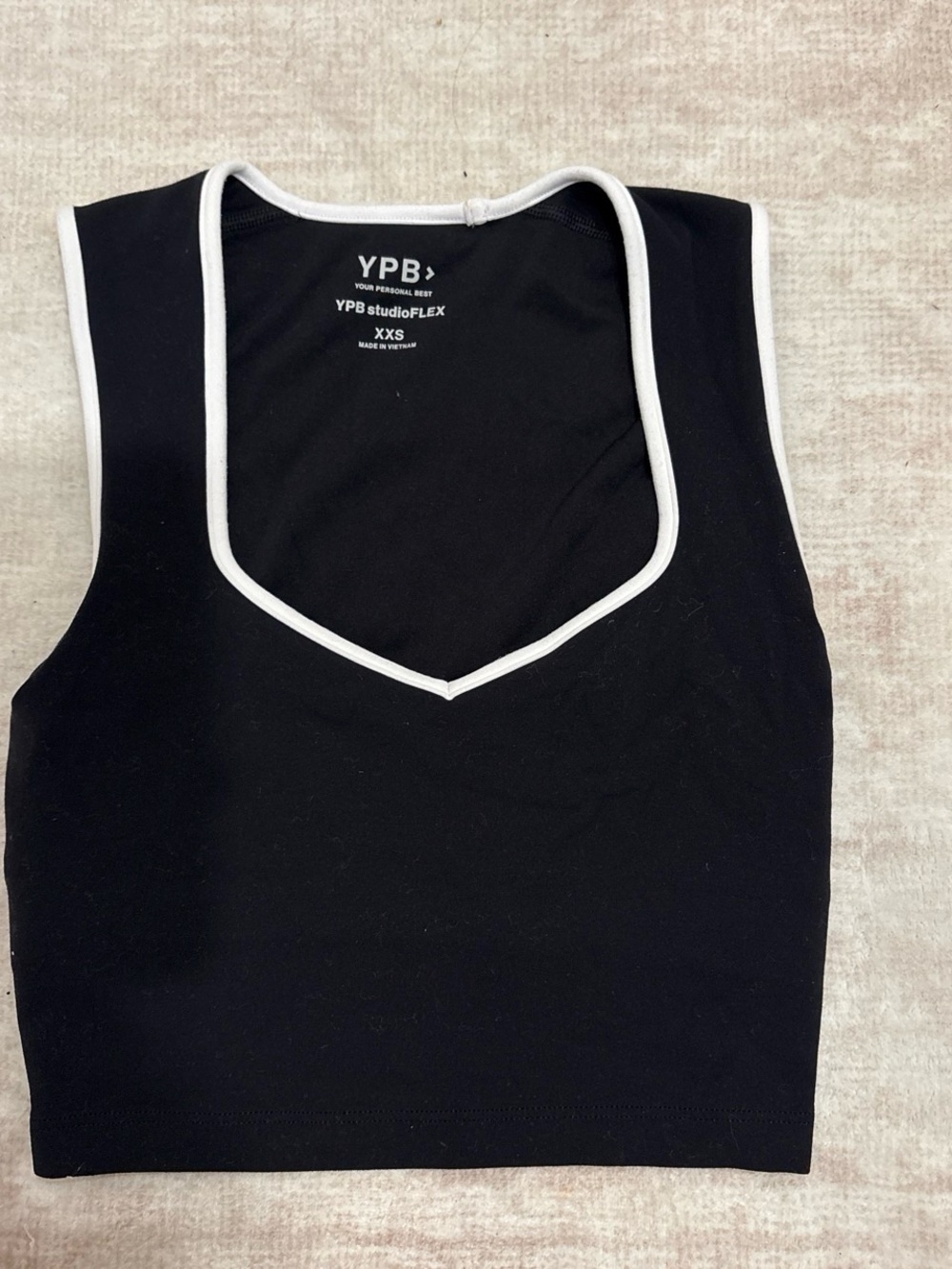 Abercrombie & Fitch Black Tank Top with White Trim